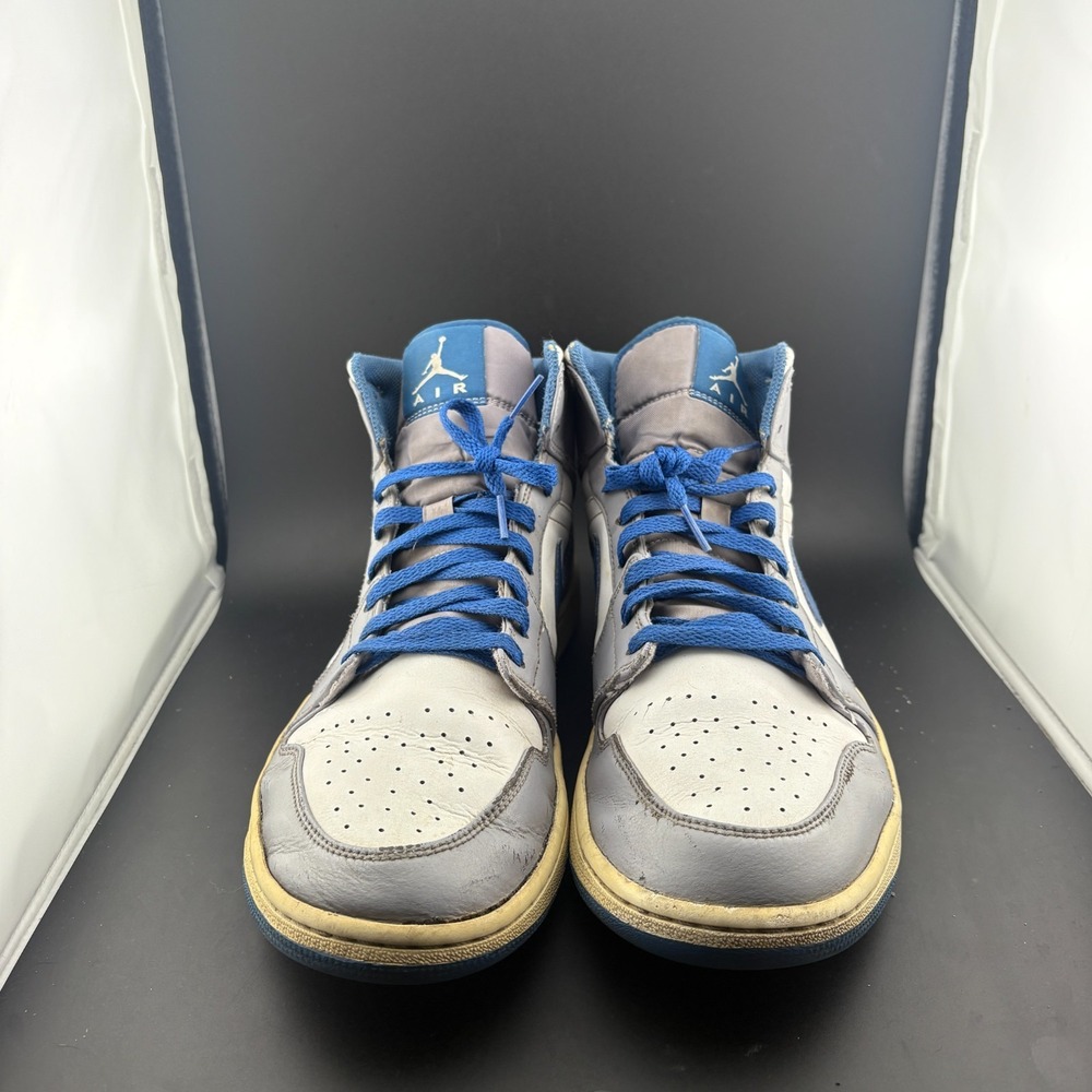 Nike Air Jordan 1 Mid DQ8426-014 Mens 13 Athletic Shoes True Blue White Sneakers